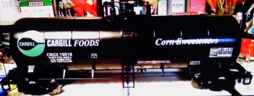 Chris Fink's, custom painted and decaled CARGILL FOODS Corn Sweeteners tanker car.
