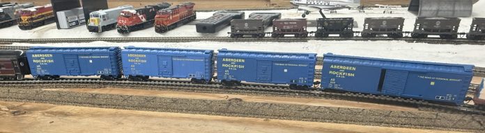 Dick Hannah's ABERDEEN AND ROCKFISH BOXCARS MADE WITH MRC Decals